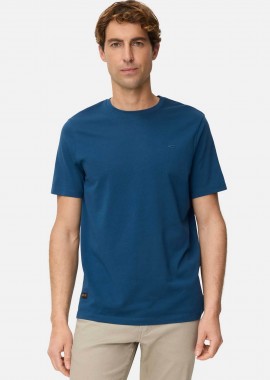 CAMEL ACTIVE - Camel Active ανδρικό T-shirt με κεντημένο monogram Regular Fit - C261-409700-7T07 Μπλε