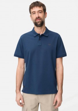CAMEL ACTIVE - Camel Active ανδρική μπλούζα πόλο πικέ με κεντημένο monogram Regular Fit - C261-409920-7P01 Μπλε