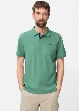 CAMEL ACTIVE - Camel Active ανδρική μπλούζα πόλο πικέ με κεντημένο monogram Regular Fit - C261-409920-7P01 Πράσινο