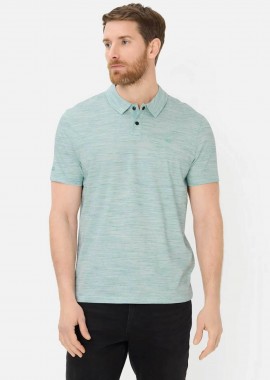 CAMEL ACTIVE - Camel Active ανδρική μπλούζα πόλο με κεντημένο monogram Regular Fit - C261-409920-7P25 Πράσινο Aqua