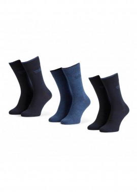 CAMEL ACTIVE - Camel Active σετ ανδρικές μακριές κάλτσες σε συσκευασία δώρου (3 ζευγάρια) - CA261NOS-6590X Μπλε Σκούρο