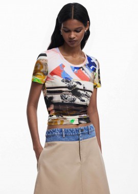 DESIGUAL - Desigual γυναικείο T-shirt με print