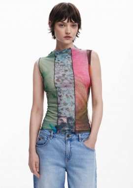 DESIGUAL - Desigual γυναικείο τοπ με print arty