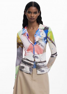 DESIGUAL - Desigual γυναικείο πουκάμισο με print