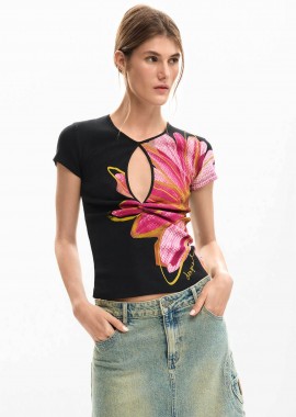 DESIGUAL - Desigual γυναικεία μπλούζα με floral print Regular Fit