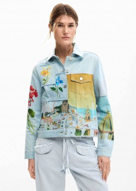 DESIGUAL - Desigual γυναικείo denim jacket με Amalfi print