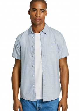 PEPE JEANS - Pepe Jeans ανδρικό πουκάμισο με all-over print Regular Fit - PM308825 Μπλε