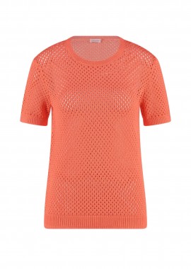 GERRY WEBER - Gerry Weber γυναικεία πλεκτή μπλούζα με διάτρητο σχέδιο - 571068-35748 Πορτοκαλί