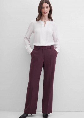 GERRY WEBER - Gerry Weber γυναικείο παντελόνι με τσάκιση Classic Straight Leg - 120031-52036 Μπορντό