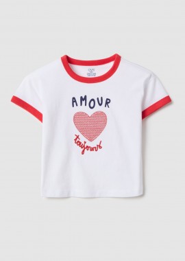OVS KIDS - OVS παιδικό T-shirt με print Regular Fit - 002554217 Λευκό