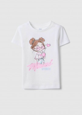 OVS KIDS - OVS παιδικό T-shirt με print Regular Fit - 002575726 Λευκό