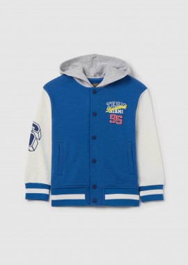 OVS KIDS - OVS παιδική ζακέτα φούτερ με κουκούλα - 002182761 Μπλε Σκούρο