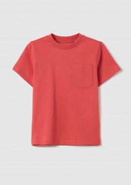 OVS KIDS - OVS παιδικό T-shirt μονόχρωμο με τσέπη Regular Fit - 002269138 Κοραλί