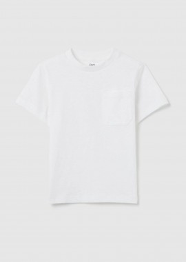 OVS KIDS - OVS παιδικό T-shirt μονόχρωμο με τσέπη Regular Fit - 002269145 Λευκό