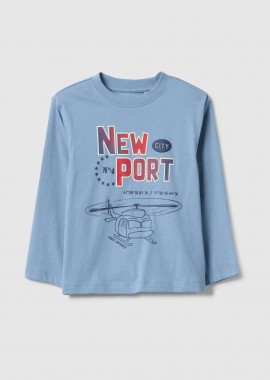 OVS KIDS - OVS παιδική μπλούζα με print Regular Fit - 002518777 Μπλε
