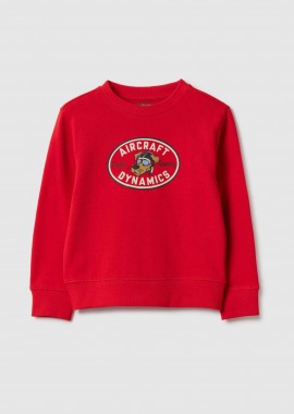 OVS KIDS - OVS παιδική μπλούζα φούτερ με print Regular Fit - 002518808 Κόκκινο