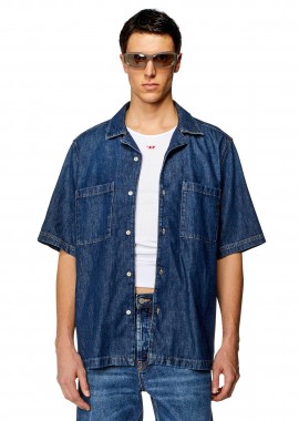 DIESEL - Diesel ανδρικό denim πουκάμισο με κοντό μανίκι Regular Fit