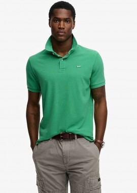 SUPERDRY & CO - Superdry ανδρική μπλούζα πόλο πικέ με λογότυπο Relaxed Fit