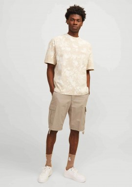 JACK & JONES - JACK & JONES ανδρική cargo βερμούδα Regular Fit - 12248685 Μπεζ