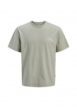 JACK & JONES - JACK & JONES ανδρικό T-shirt με λογότυπο Regular Fit - 12290859 Πράσινο Ανοιχτό