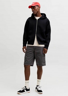 JACK & JONES - JACK & JONES ανδρική βερμούδα cargo Relaxed Fit - 12292263 Ανθρακί