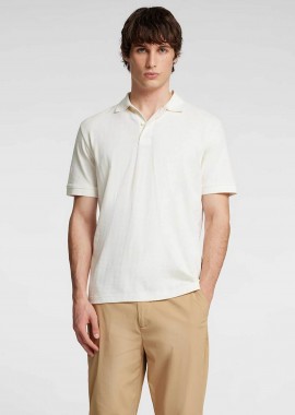 SELECTED - Selected ανδρική μπλούζα πόλο μονόχρωμη Regular Fit - 16096767 Λευκό