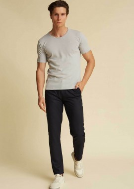 DORS - DORS ανδρικό παντελόνι chino μονόχρωμο - 2038012.C02 Μπλε Σκούρο