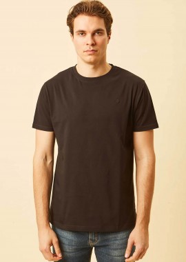 DORS - DORS ανδρικό T-shirt με κεντημένο λογότυπο Regular Fit - 1140020.C05 Μαύρο