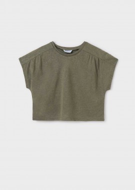 MAYORAL - Mayoral παιδικό T-shirt με διακοσμητικά τρουκς - 6023-S25 Χακί