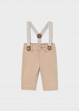 MAYORAL - Mayoral βρεφικό παντελόνι chino με τιράντες - 1596-S26 Μπεζ