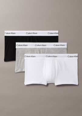 - Calvin Klein σετ ανδρικά εσώρουχα trunk με λογότυπο (3 τεμάχια) - LV00NB4389 Γκρι