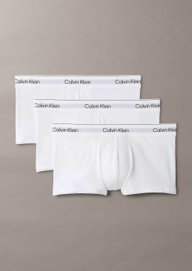 - Calvin Klein σετ ανδρικά εσώρουχα trunk με λογότυπο (3 τεμάχια) - LV00NB4389 Λευκό