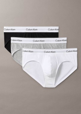 - Calvin Klein σετ ανδρικά εσώρουχα brief με λογότυπο (3 τεμάχια) - LV00NB4388 Γκρι