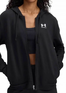UNDER ARMOUR - Under Armour γυναικεία ζακέτα φούτερ με κουκούλα Regular Fit - 6005509 Μαύρο