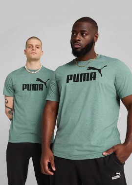 PUMA - Puma ανδρικό T-shirt μονόχρωμο με λογότυπο - 682551 Βεραμάν