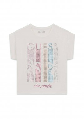 GUESS - Guess παιδικό T-shirt με λογότυπο - J6GI20K6YW4 Λευκό