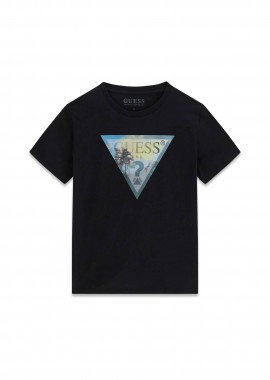GUESS - Guess παιδικό T-shirt με print και λογότυπο - L6GI25K8HM4 Μαύρο