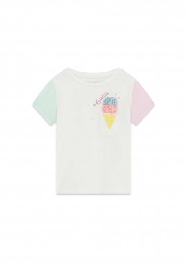 GUESS - Guess παιδικό T-shirt με print - K6GI14K6YW4 Λευκό