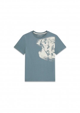 GUESS - Guess παιδικό T-shirt με logo print - L6GI20K8HM4 Βεραμάν