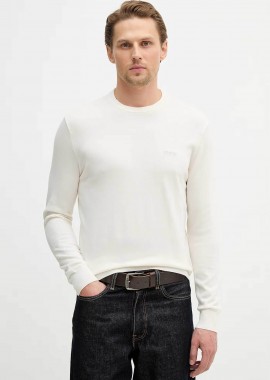 GUESS - Guess ανδρικό πουλόβερ με λογότυπο Regular Fit - M6RR17Z4451 Λευκό