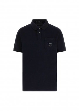 GUESS - Guess ανδρική μπλούζα πόλο κοντομάνικη Slim Fit - M6GP48K3476 Σκούρο Μπλε