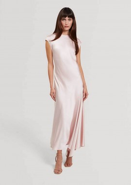 TED BAKER - Ted Baker γυναικείο midi αμάνικο φόρεμα μονόχρωμο