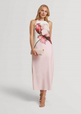 TED BAKER - Ted Baker γυναικείο midi αμάνικο φόρεμα με floral print