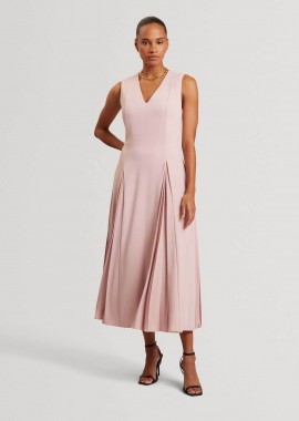 TED BAKER - Ted Baker γυναικείο midi αμάνικο φόρεμα μονόχρωμο