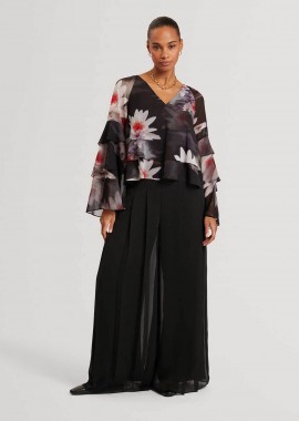 TED BAKER - Ted Baker γυναικείο παντελόνι μονόχρωμο Wide Fit