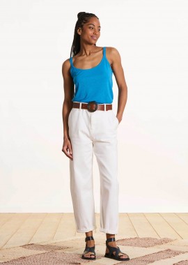 LA FEE MARABOUTEE - La Fée Maraboutée γυναικείο τζιν παντελόνι Boyfriend Fit - FH-JE-CROATI-C Λευκό