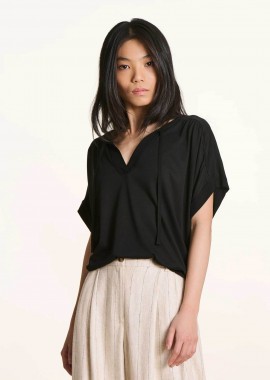 LA FEE MARABOUTEE - La Fée Maraboutée γυναικεία μπλούζα μονόχρωμη Loose Fit - FL-TS-FINO-M Μαύρο