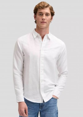 LEE - Lee® ανδρικό πουκάμισο με logo print μονόχρωμο Regular Fit - 112376559 Λευκό