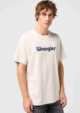 WRANGLER - Wrangler® ανδρικό T-shirt με logo print Regular Fit - 112350523 Λευκό