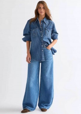 WRANGLER - Wrangler® γυναικείο τζιν παντελόνι πεντάτσεπο Loose Wide Fit